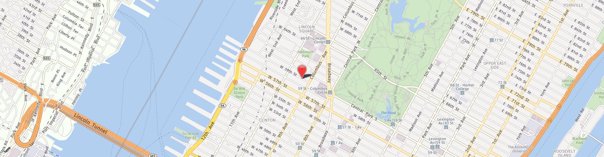 Location Map: 425 West 59th St. New York, NY 10019